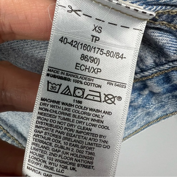 Gap Icon Denim Jacket XS Light Wash - Picture 8 of 8